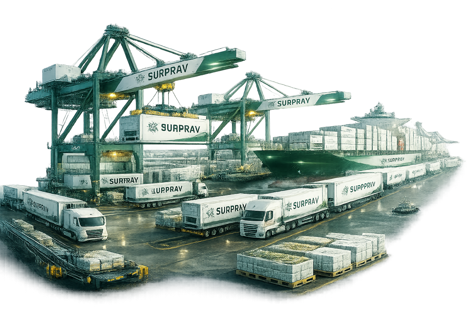 SURPRAV container and pallet planning