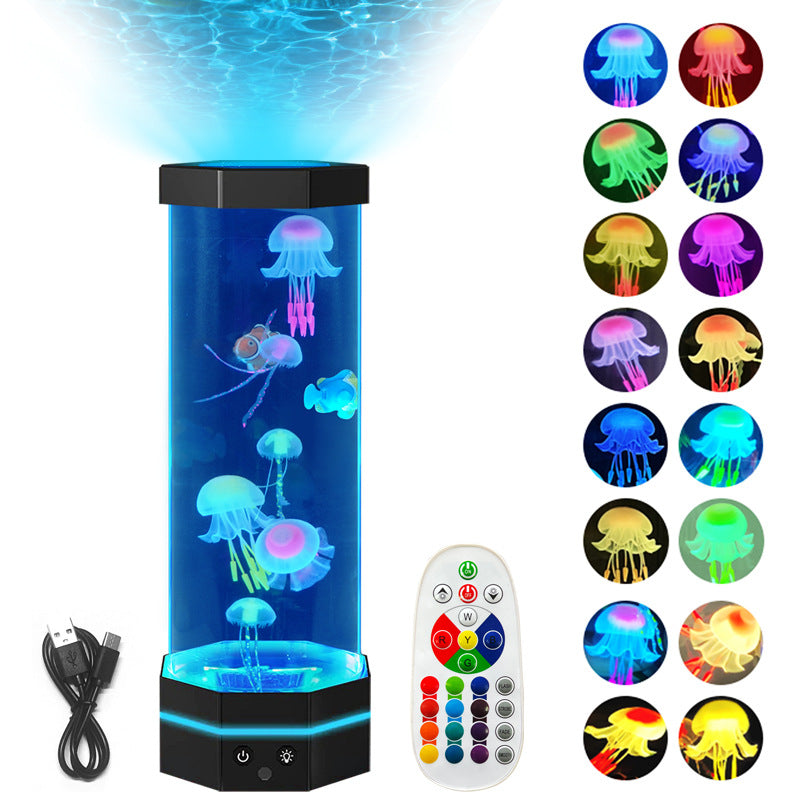 Jellyfish Lava Lamp - 17 Kleuren Veranderende Jellyfish Lamp