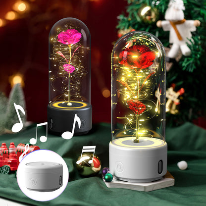 Creatieve 2-in-1 Rozen LED Lamp en Bluetooth Luidspreker