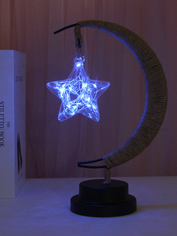 Lampen van Koperdraad met Sterren- en Maanvorm