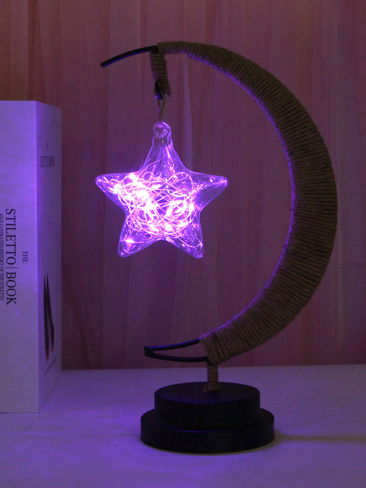 Lampen van Koperdraad met Sterren- en Maanvorm