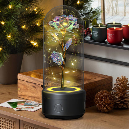 Creatieve 2-in-1 Rozen LED Lamp en Bluetooth Luidspreker