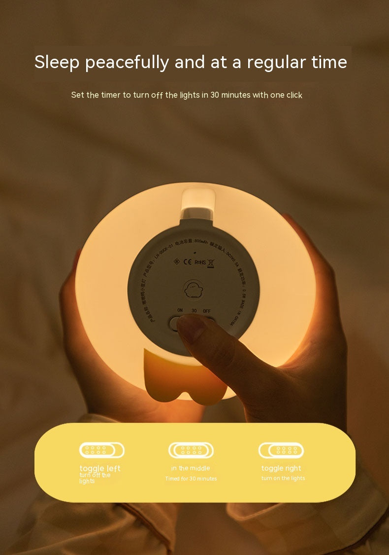 Schattige Eend LED Nachtlamp Cartoon Silicoon Oplaadbaar