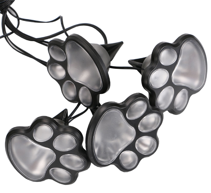 Outdoor 4 LED Solar Animal Paw Light Portable Lamp Solar Light Sensor