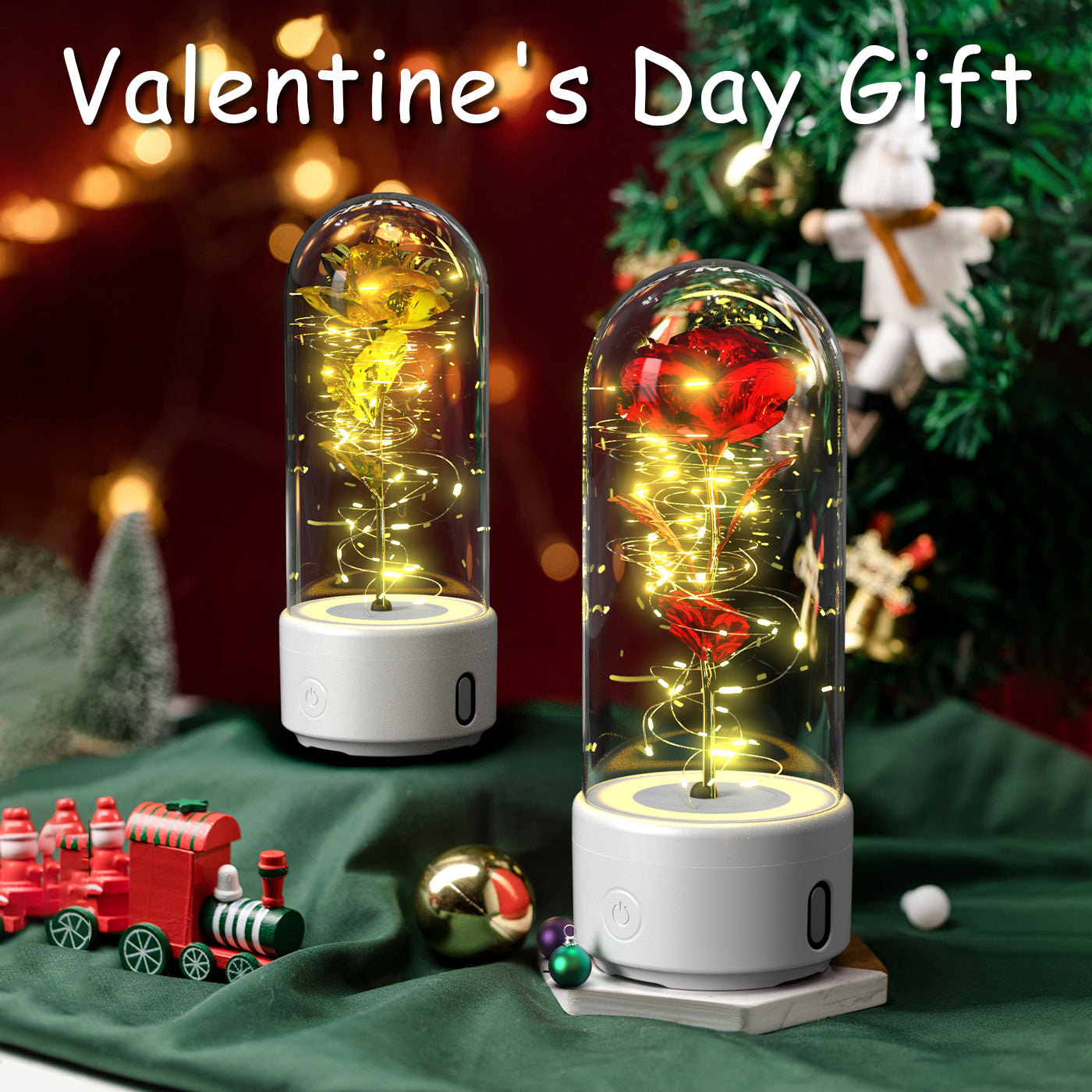 Creatieve 2-in-1 Rozen LED Lamp en Bluetooth Luidspreker