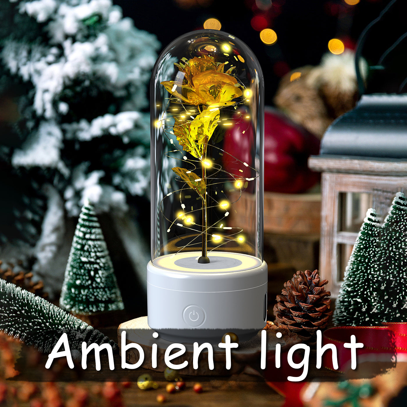 Creatieve 2-in-1 Rozen LED Lamp en Bluetooth Luidspreker