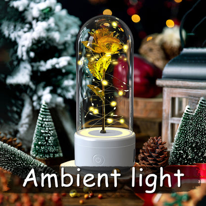 Creatieve 2-in-1 Rozen LED Lamp en Bluetooth Luidspreker