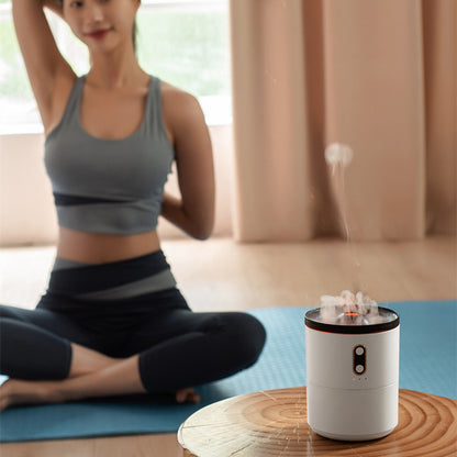 Vulkaanvlam Aroma Essentile Olie Diffuser met Nachtlamp