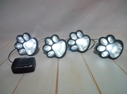 Outdoor 4 LED Solar Animal Paw Light Portable Lamp Solar Light Sensor