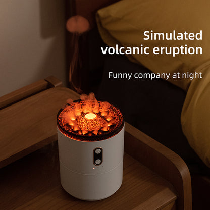 Vulkaanvlam Aroma Essentile Olie Diffuser met Nachtlamp