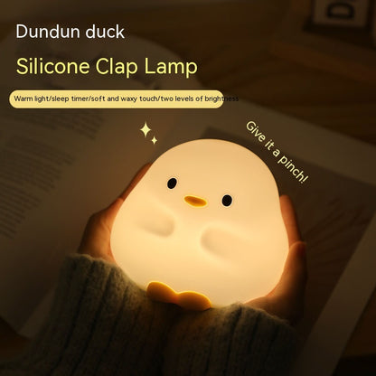 Schattige Eend LED Nachtlamp Cartoon Silicoon Oplaadbaar