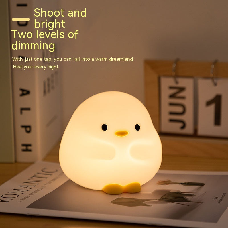 Schattige Eend LED Nachtlamp Cartoon Silicoon Oplaadbaar