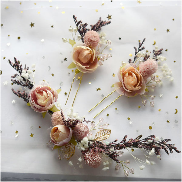 Bruids Haaraccessoire – 3-delige bruids haarset