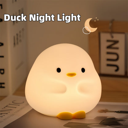 Schattige Eend LED Nachtlamp Cartoon Silicoon Oplaadbaar