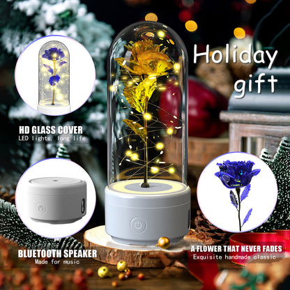 Creatieve 2-in-1 Rozen LED Lamp en Bluetooth Luidspreker