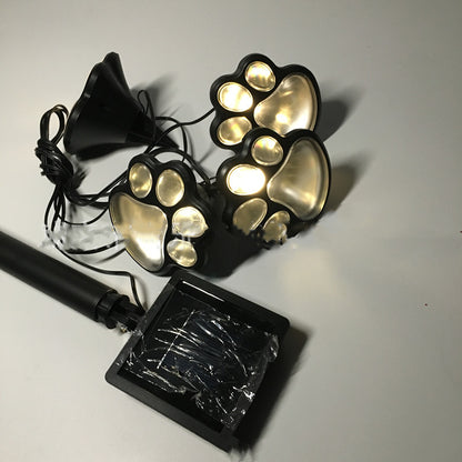 Outdoor 4 LED Solar Animal Paw Light Portable Lamp Solar Light Sensor
