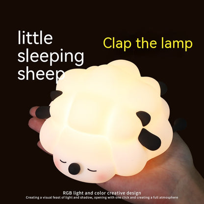 Schattige Siliconen Nachtlamp Schaap Cartoon voor Kinderen