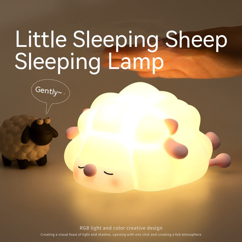 Schattige Siliconen Nachtlamp Schaap Cartoon voor Kinderen