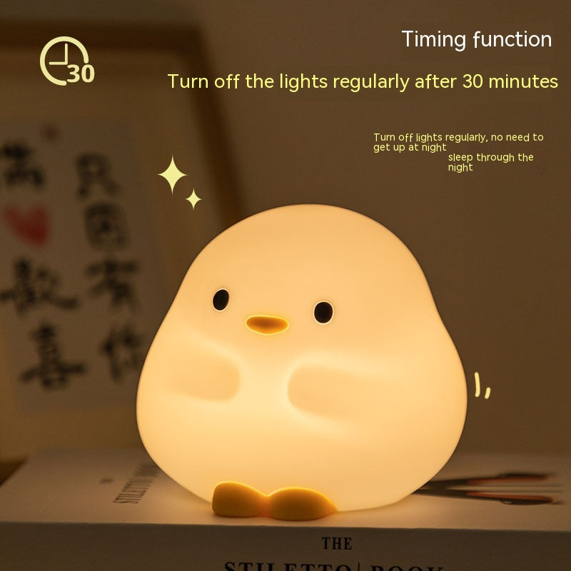 Schattige Eend LED Nachtlamp Cartoon Silicoon Oplaadbaar