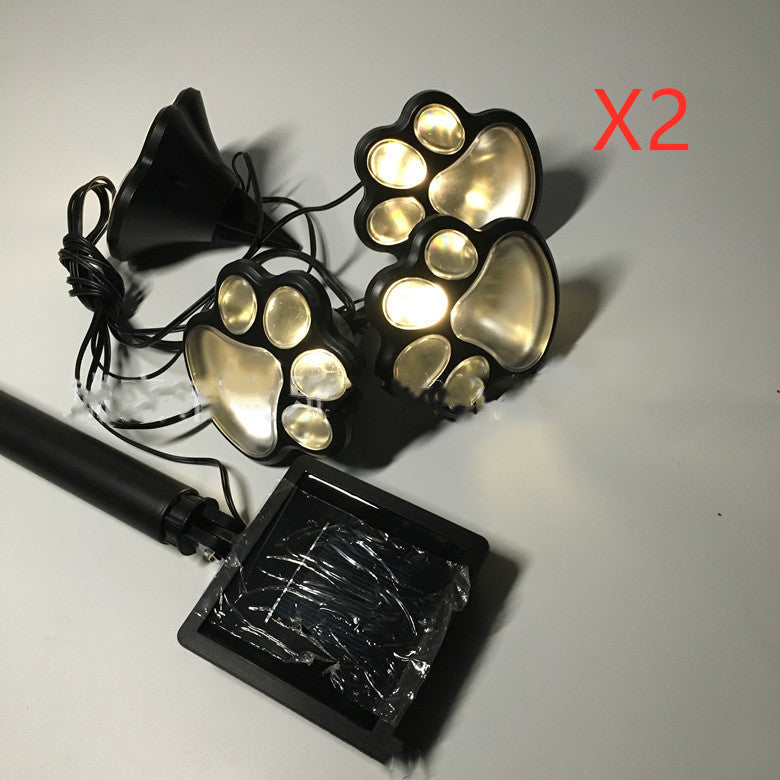 Outdoor 4 LED Solar Animal Paw Light Portable Lamp Solar Light Sensor