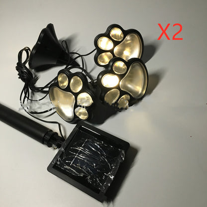 Outdoor 4 LED Solar Animal Paw Light Portable Lamp Solar Light Sensor